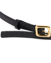 Black Leather Intrecciato Belt | PDP | Antonia