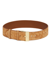 Beige Suede Large Watch Belt | PDP | Antonia