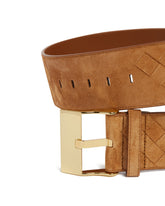 Beige Suede Large Watch Belt | PDP | Antonia