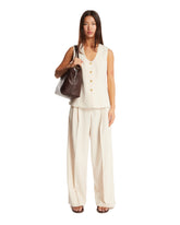 White Cymbaria High-Waisted Pants | PDP | Antonia