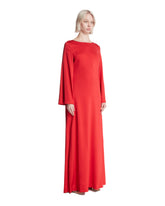 Red Solid Long Dress | PDP | Antonia