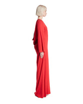 Red Solid Long Dress | PDP | Antonia