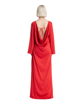 Red Solid Long Dress | PDP | Antonia