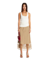 Beige Blake Long Skirt | PDP | Antonia