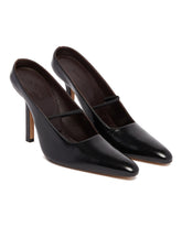 Black Suki Leather Slingback Pumps | PDP | Antonia