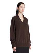 Brown V-Neck Pullover | PDP | Antonia