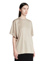 Beige Silk T-Shirt | PDP | Antonia
