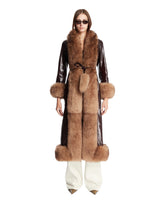 Brown Fur-Detail Coat | PDP | Antonia