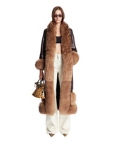 Brown Fur-Detail Coat | PDP | Antonia