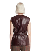 Brown Leather Utility Vest | PDP | Antonia