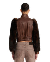 Brown High-Collar Short Jacket | PDP | Antonia