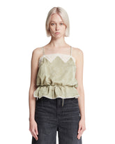 Top In Seta E Pizzo Verde | PDP | Antonia