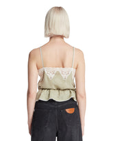 Top In Seta E Pizzo Verde | PDP | Antonia