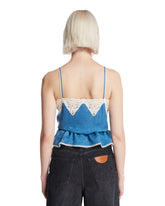 Blue Silk and Lace Top | PDP | Antonia