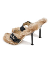 Sandali Infradito Con Pelliccia Neri | PDP | Antonia