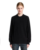 Black Wool Crewneck Sweater | PDP | Antonia