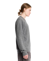 Gray Wool Crewneck Sweater | PDP | Antonia