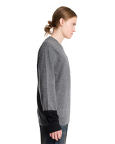 Maglione Girocollo In Lana Grigio E Nero | PDP | Antonia