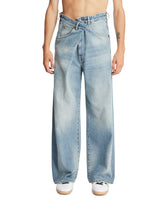 Blue Ined Fold Over Jeans | PDP | Antonia