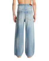 Blue Ined Fold Over Jeans | PDP | Antonia