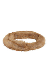 Light Brown Faux Fur Belt | PDP | Antonia