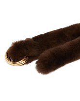 Brown Faux Fur Belt | PDP | Antonia