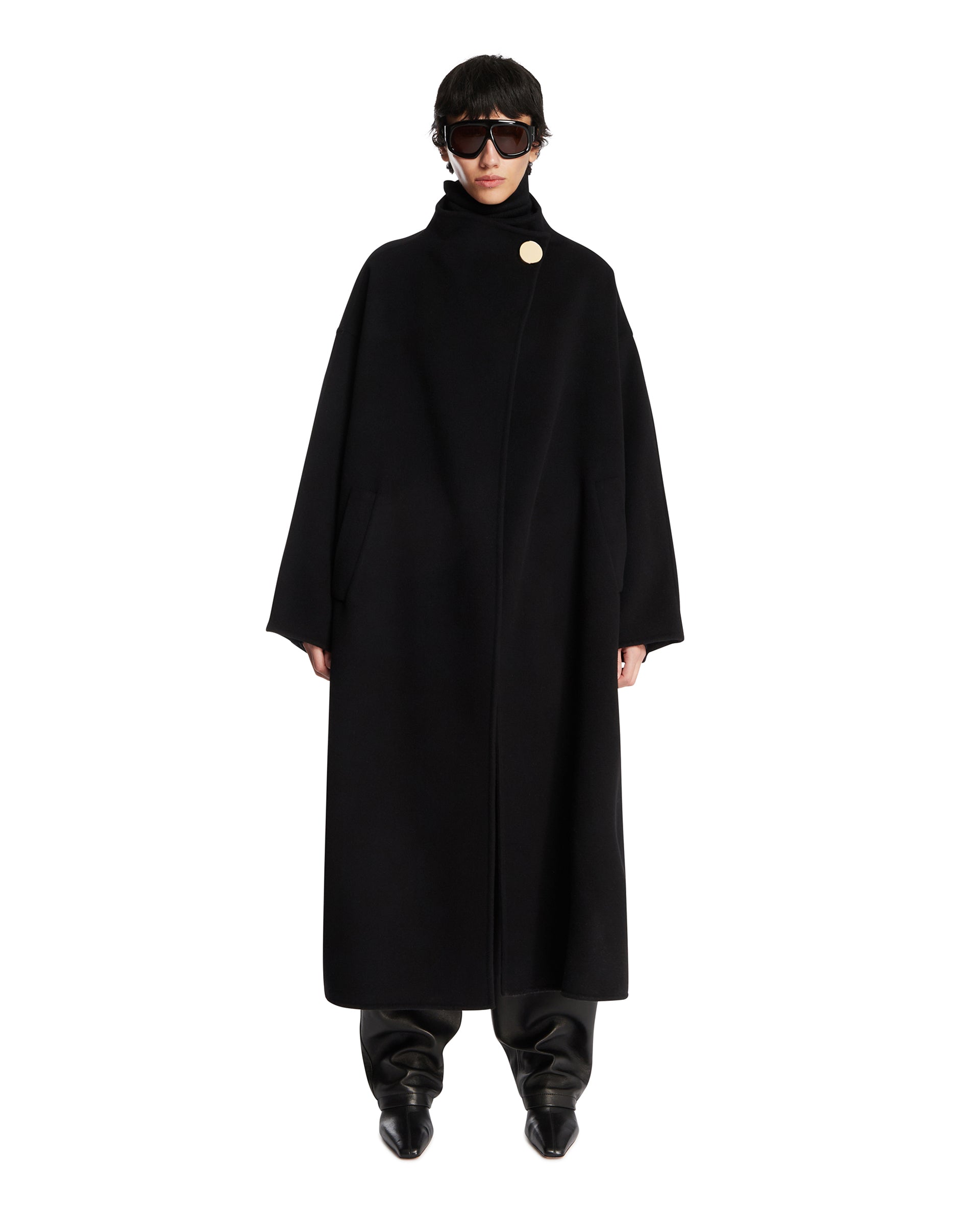 Black North Oversized Coat | DARKPARK - Antonia