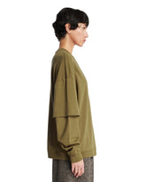 Green Troy Double-Sleeve T-Shirt | PDP | Antonia
