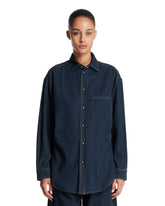 Dark Blue Cotton Denim Shirt | PDP | Antonia