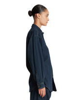 Dark Blue Cotton Denim Shirt | PDP | Antonia