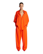 Orange Wool Relaxed Shirt | PDP | Antonia