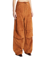 Brown Suede Daisy Trousers | PDP | Antonia