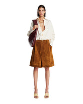 Brown Suede Bermuda Shorts | PDP | Antonia