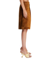 Brown Suede Bermuda Shorts | PDP | Antonia