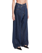 Blue Ines Dark Cross-Front Jeans | PDP | Antonia