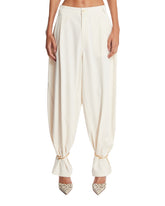 Pantaloni Con Bracciali Alla Caviglia Bianchi | PDP | Antonia