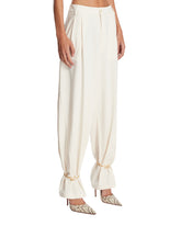 Pantaloni Con Bracciali Alla Caviglia Bianchi | PDP | Antonia