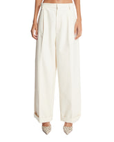White Cotton Trousers | PDP | Antonia