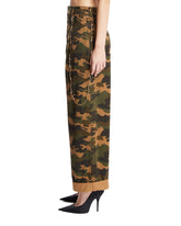 Green Danielle Camouflage Trousers | PDP | Antonia
