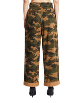 Green Danielle Camouflage Trousers | PDP | Antonia
