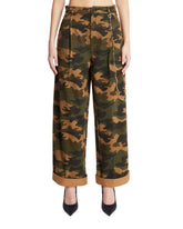 Green Danielle Camouflage Trousers | PDP | Antonia
