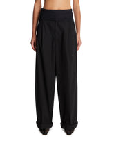 Black Wendy Elastic Waist Trousers | PDP | Antonia