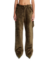 Green Lisa Faux Fur Trousers | PDP | Antonia