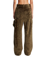 Green Lisa Faux Fur Trousers | PDP | Antonia