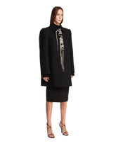 Black Embellished Wool Coat | PDP | Antonia