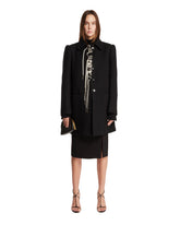 Black Embellished Wool Coat | PDP | Antonia