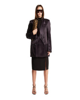 Brown Double-Breasted Viscose Jacket | PDP | Antonia