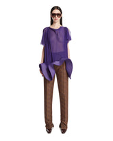 Purple Sculpted Silk Top | PDP | Antonia