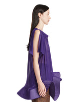 Purple Sculpted Silk Top | PDP | Antonia