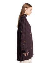 Purple Silk Dress with Crystal Embellishments | PDP | Antonia